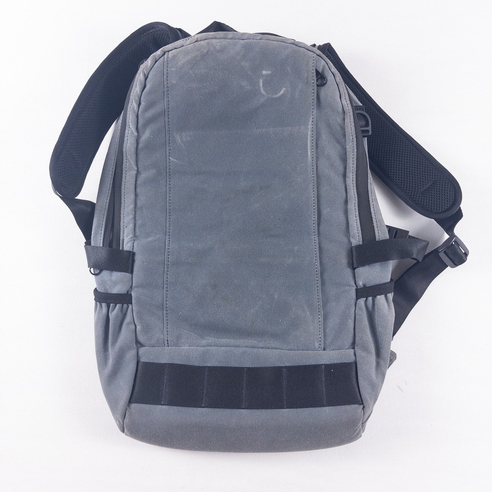 Arktype Dashpack 15L Waxed Canvas Slate Gray Tactical Slim Laptop Backpack USA